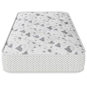 COLCHON CUNA BEBE 117 x 57 CM | VISCOELÁSTICA 2 CM CADA LADO | NÚCLEO HR 8CM | TRANSPIRABLE | ANTIALÉRGENICO | GRAN SUAVIDAD | MEMORY FOAM | 14 CM ALTURA | FABRICADO EN ESPAÑA | DIRECTO DE FABRICA