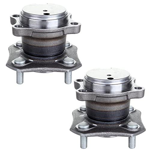eccpp replacement for pair of 2 new complete rear wheel hub bearing assembly 4 lugs w/abs for 2007-2012 nissan 512384x2