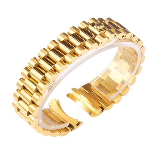 Bracelet montre maillons arrondis acier inoxydable de haute finition 21mm