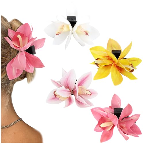 Pinzas para cabello Hawaiian Flower 4 piezas