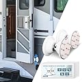 EJYTRVT RV Door Holder Magnetic Baggage Door Catch Latch for RV, Camper, Trailer, Motor Home, Boat Compartments, Cargo (White, 2 Pack)