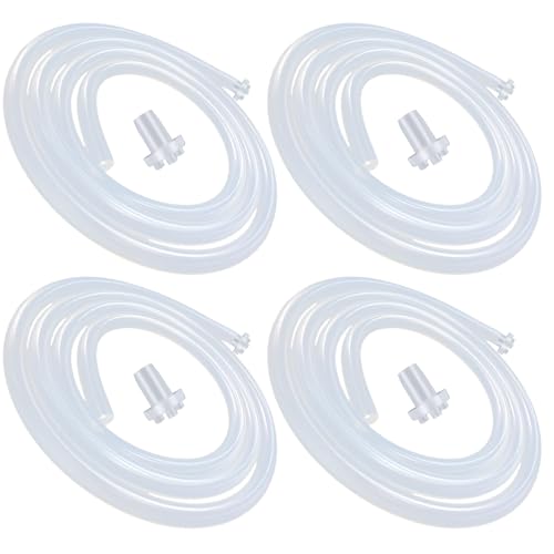 JoyTube Replacement Silicone Tubing for Water Bottle Pump, High Temp Pure Silicone Hose Tube High Compatibility for Most Electric USB Charging Automatic Drinking Water Pump (4 Pack)