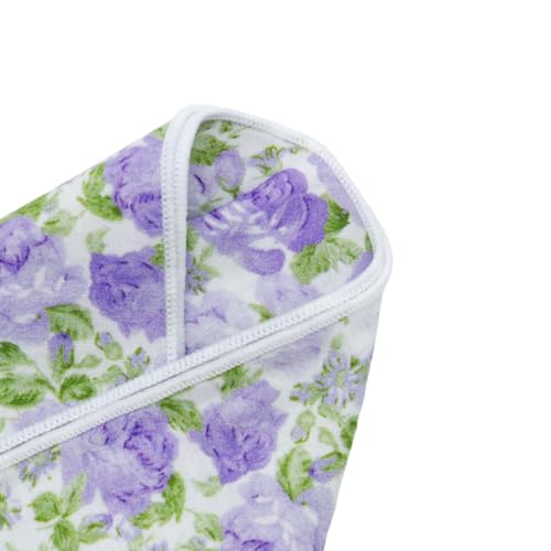 Image of Floral Pocket Squares for Men with Holder Printed Flower Mens Handkerchief Cotton Suit Pocket Hanky for Wedding