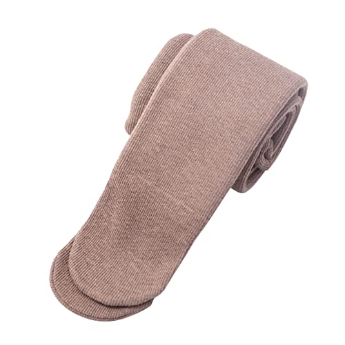 Kids Toddler Girls Cotton Lined Warm Tights Stretch Cable Knit Leggings Footed Solid Basic Pantyhose (Coffee, 2-4 Years)