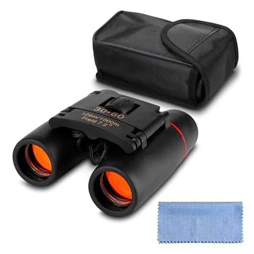 30x60 Small Compact Binoculars for Adults Kids, Mini Binocular for Traveling Sightseeing Bird Watching, Night Vision Binoculars for Concert Theater Opera