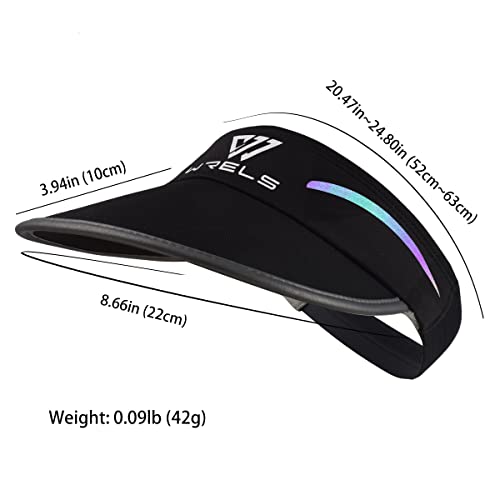 Women's Golf Visor Tennis Visors Sun Visor For Running Visor Hat Sport Sun Visor Lightweight Adjustable Uv Protection(Black) #TOP2