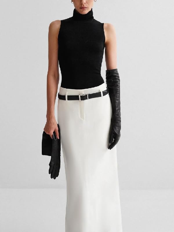 UOOZEE Women's Office Work Pencil Skirt Stretch High Waist Long Skirt Bodycon for Business Casual3