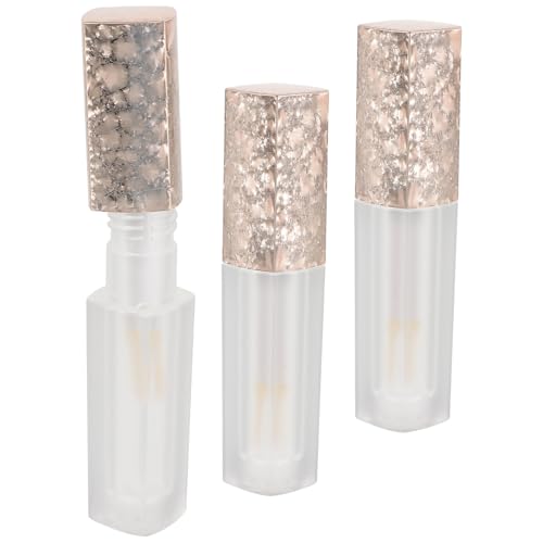 jojofuny 3 Tubos Vacíos para Brillo de Labios con Aplicador Envases Plásticos Reutilizables para Bálsamo Labial Tubos Pequeños para DIY Cosméticos Kit Práctico para Viaje y Uso Diario