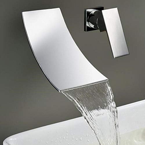 Mitigeur cascade de baignoire mural en laiton durable pour salle de bains design