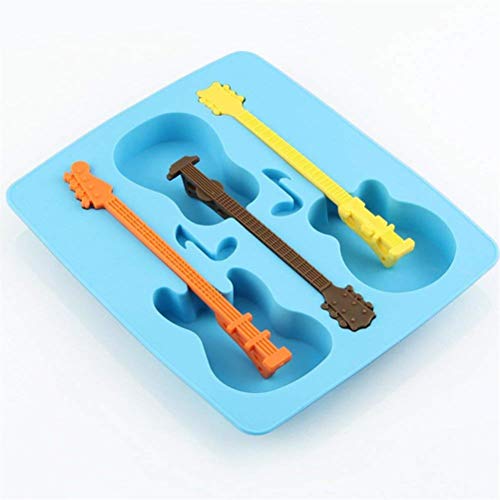 Molde de silicona para cubitos de hielo con forma de guitarra miniatura 6