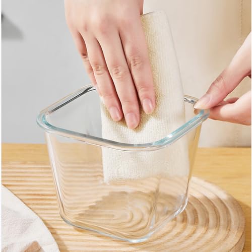 Image of H.JSS WDJS 4 Cup Square Glass Food Storage Container with Lids, Square Glass Soup Container with Airtight Lids, 32 OZ Food Prep Bowls for Leftovers, Salad, Microwave、Fridge、Dishwasher Safe (4 Pack)