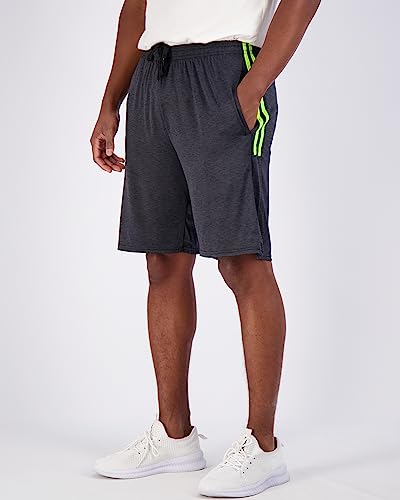 Real Essentials Mens Dry Fit Shorts Dri Active Wear Short Men Athletic Performance Basketball 9 Inch Inseam Sweat Tennis Soccer Running Essentials Gym Casual Workout Sports, Set 16, Xxl, Pack Of 5 #TOP1