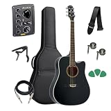Violão Folk Eletrico Strinberg London Le30c BK +kit Capa Full