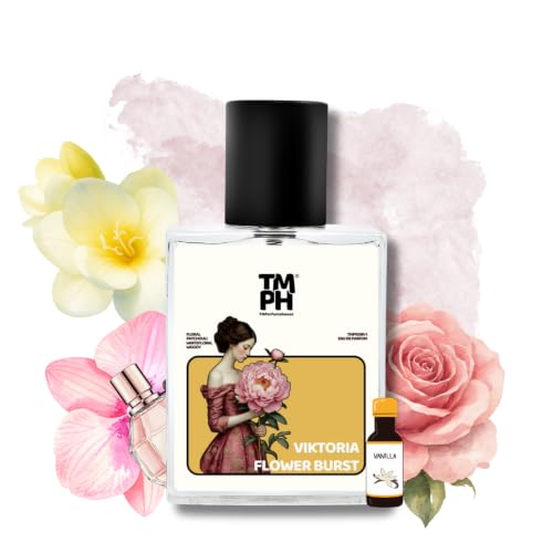 Image of TMPerfumehouseViktoria Flower burst EDP for Women | Floral, Sweet & Long Lasting Perfume Spray | Floral, Patchouli & Woody Fragrance | Luxury Gift for Her | TMPH | 50ml