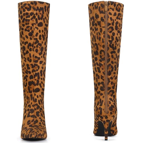 Perphy Classic Pointed Toe Stiletto Heel Knee High Boots for Women4