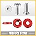 REPAIROCK Car Bumper Fender Washer Bolt M6x20mm Engine Bay Dress Up Kit Stainless Steel Red (Set of 25) Auto Replacement Parts