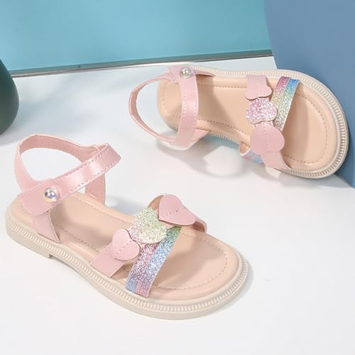 IWIHMIV Girls Platform Sandals Girls Soft Bottom Open Toe Princess Flat Beach Shoes Comfortable Summer Walking Sandals3