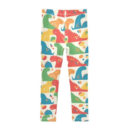 Dino Pattern Kids Baby Girls Cotton Leggings Stretchy High Waisted Leg Yoga Pants Gym2