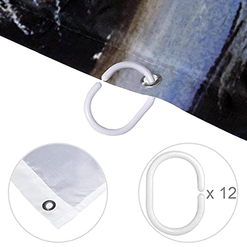 Rideau de douche imprimé vache 183 cm grand format lavable et étanche - 5