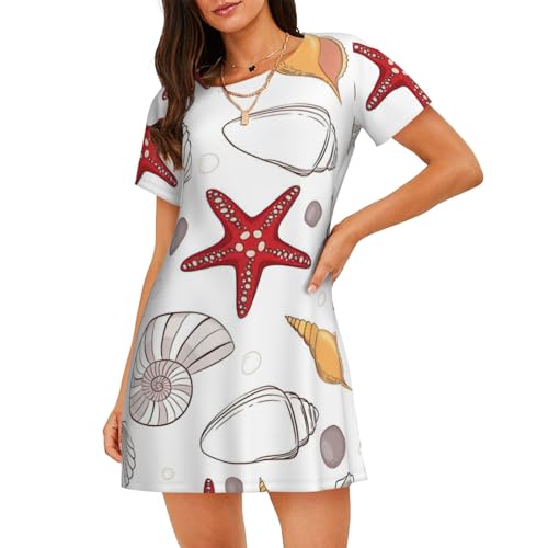 Chemise de nuit légère pour femme évocatrice de douceur marine
