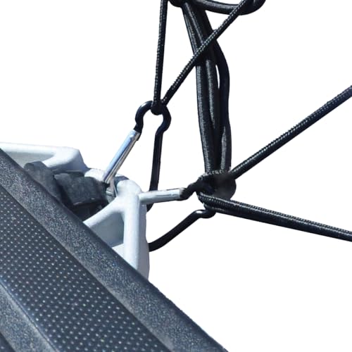 Osilly Cargo Net for Pickup Truck Bed, 4'x6' Stretches to 8'x12', Roof Rack Cargo Net with 12 Metal Carabiners & 1 Storage Bag, Small 4"x4" Latex Bungee Mesh, Car Exterior Accessories by Osilly - Used condition - Image 4