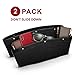 Car Seat Gap Filler - Car Seat Gap Organizer & Storage Pockets for Car Front Seat with PU Leather - Car Seat Console Organizer Adjust Black Drop Pocket with 2 Strips Hook and Loop & 4 Spacers - 2 Pack