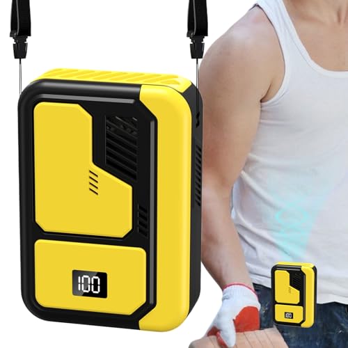 Genérico Ventilador de Cinturón - Abanico Portátil para Cintura | Enfriador De Aire Con 3 Velocidades, Silencioso Regalo Para Él Y Ella