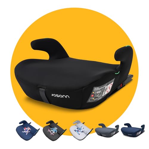 OSANN - Seggiolino auto Boost Isofix I-Size 135-150 cm - nero - Con o senza Isofix, Guida cintura, Universale, Lavabile, Bracciolo