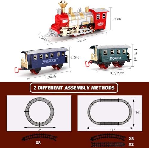 Image of Bestie Toys Classic Train Set for Kids with Multiple Train Types, Metro & Kids' Train Models, Unisex, Multicolor, Age 3+