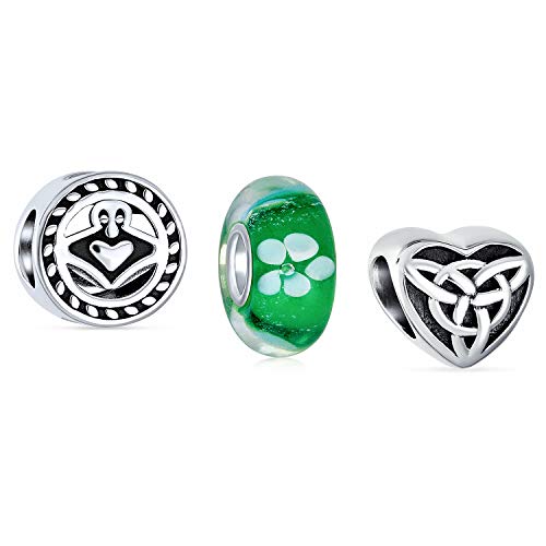 Charms plata 925 verde Murano evitan alergias en tu pulsera