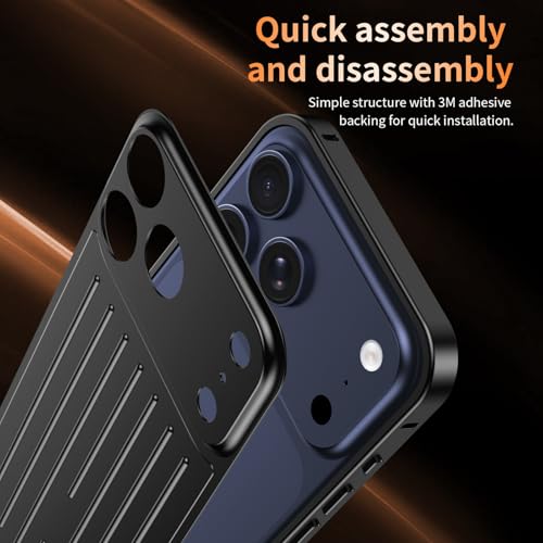 Coque iPhone 16 Pro cadre métal noir antichoc et dos rigide