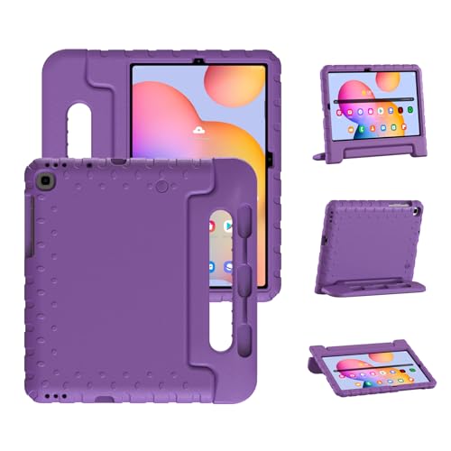 Bolete Kids Case for Samsung Galaxy Tab S6 Lite Case 10.4 Inch 2024/2022/2020 with S Pen Holder,Shockproof Rugged Protective Kickstand Cover for Samsung Galaxy S6 Lite Tablet，Purple