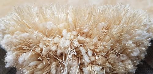Image of Anti Skid Shaggy Carpet Plain Fur Rugs for Hall and Drawing Room 7x10 Feet Butter Cream