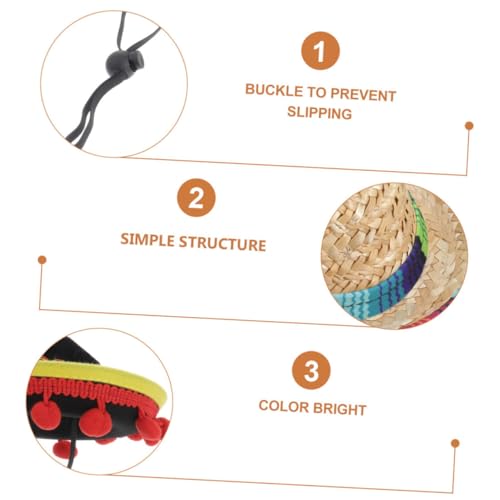 Sombrero Mexicano para Mascotas Pack 3 Piezas miniatura 5