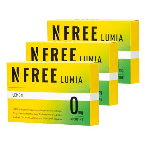 NFREE LUMIA 電子タバコ アイコスイルマ 加熱式タバコ 禁煙 ニコチンゼロ ニコチン0 イルマ互換 アイコス フレーバー エヌフリー ニコチンレス vape iqos イルマi ルミア 禁煙パイポ タールニコチンゼロ レモン 3箱