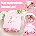 VGOODALL 20PCS Thank You Gift Boxes, 4.5x4.5x1.9Inches Mini Party Favor Boxes Pink Treat Bags with Bow Ribbon for Wedding Bridal Baby Shower Birthday Party