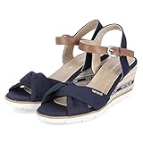 TOM TAILOR Sandales compensées pour femme 5390407, bleu marine, 40 EU