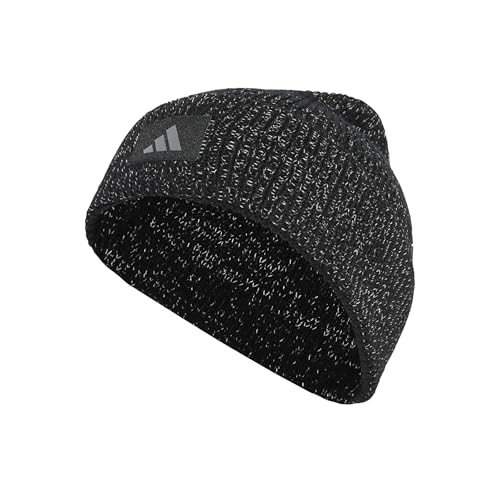 adidas Unisex RUNxCLIMAWARM Beanie, Black/Reflective Silver, L