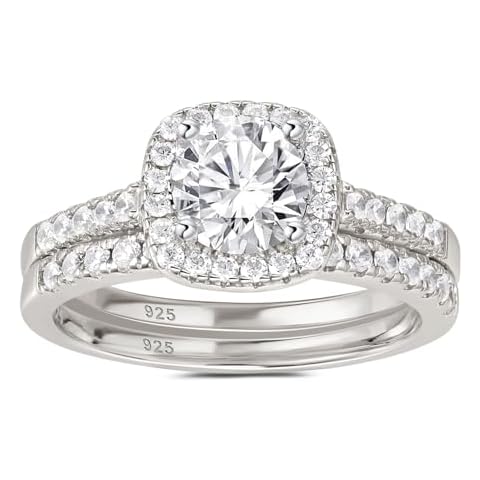 SweetJew 1.2Ct Elegant Wedding Rings Set Cover