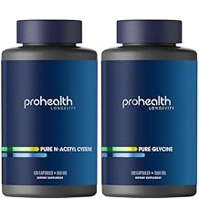 ProHealth Pure Glycine 1000 mg, 120 Capsules + Pure N-Acetyl Cysteine NAC 600 mg, 120 Capsules Pack