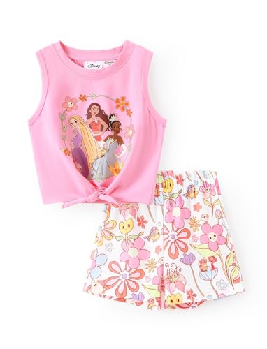 Image of Disney Frozen Princess Minnie Stitch Girl Clothes Long Sleeve Knot Front Sweatshirt Flare Pants Fall 2 Piece Outfit 2-9Y