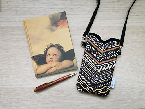 Tainada Men Women Neoprene Phone Sleeve Pouch Case Bag With Crossbody Strap/Neck Lanyard For Iphone 14/13/12/11 Pro Max, Samsung S22+, S21 Fe, A53, Google Pixel 6 (Folk Style 1) #TOP2