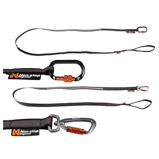 NON-stop dogwear Bungee Leash 1539 Multitalent voor alle tochten