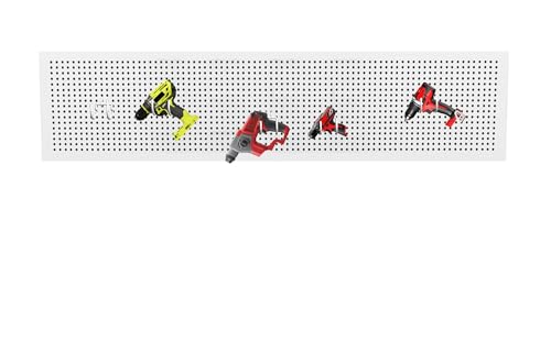 KINOMI 24 Pack Pegboard Hooks Heavy Duty Tool Hooks Peg Board Drill Holder Power Tool Holder Tool Hangers Peg Board Accessories and Hooks for Tools, Power Drills, Art and Craft Supplies etc (White) by KINOMI - Used condition - Image 2