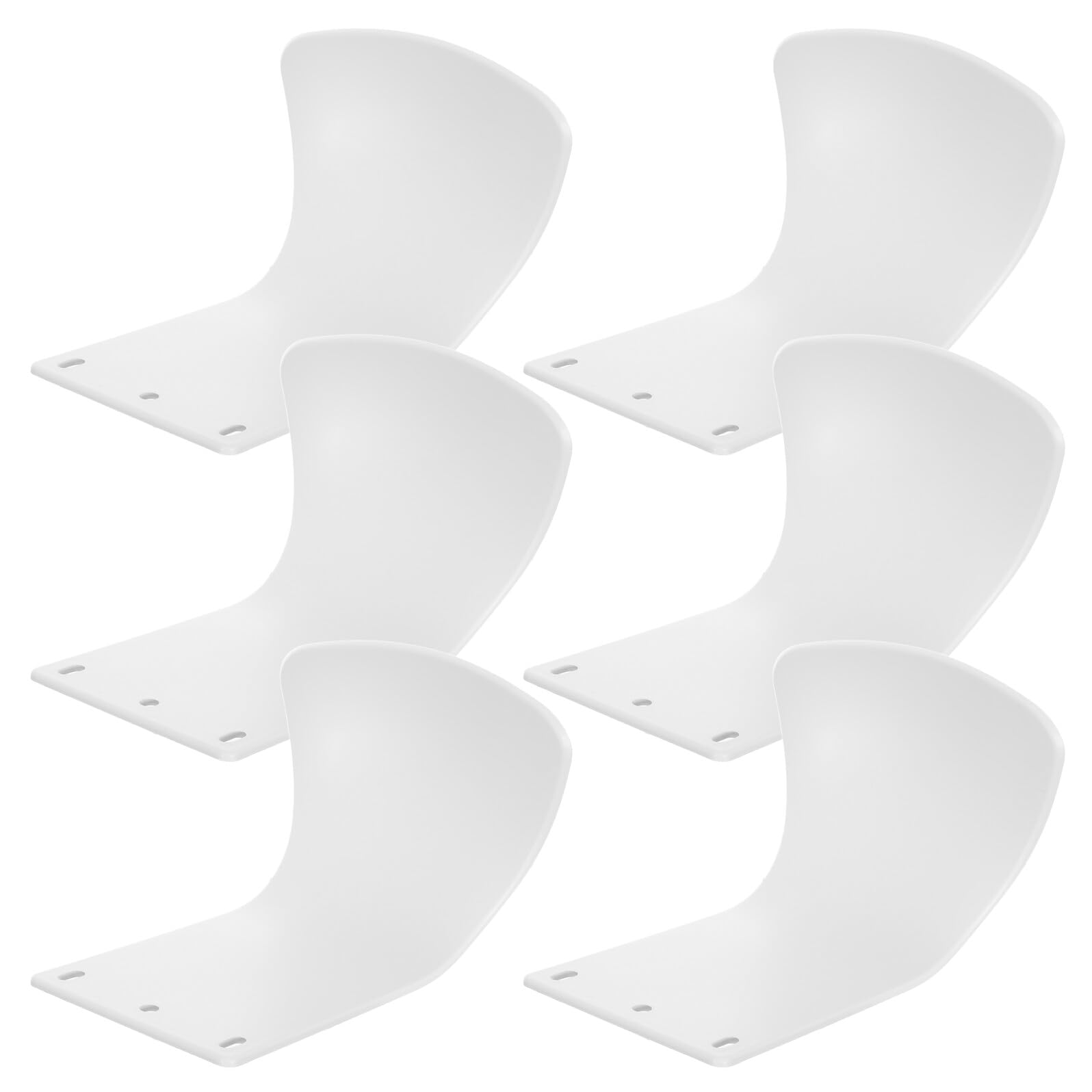 6 Pezzi Vassoio da Muro per Dispenser Sapone Liquido in Plastica Bianco Design Antigoccia e Resistente per Casa e Spazi Pubblici Moderno ed Elegante