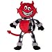 The Worthy Dog Buffalo Devil Toy, Fun Fetch Play with Squeaker for Dogs, Durable Material for Aggressive Chewers, Red - One Size
