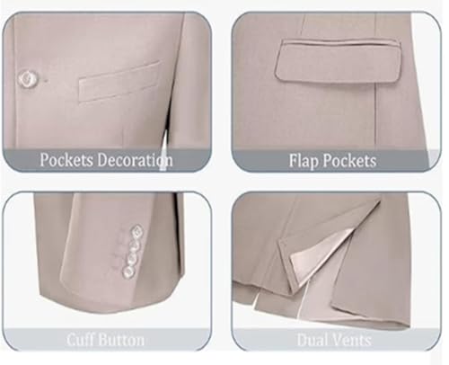 Mens Suits Slim Fit 2 Piece Set Zhongshan Suit Mao Suits Tang Suit Tangzhuang for Weddings Formal Attire3