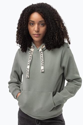 Sweatshirt à Capuche Femme Green Drawstring Hype décontracté