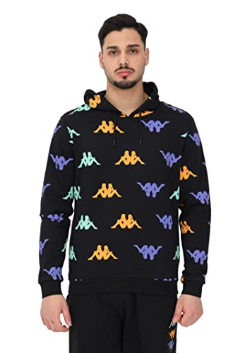 Kappa Sweat unisexe Black Green Nettun 351261W pull de sport