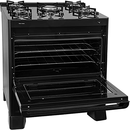 Fogão Max Cook Mesa de Vidro 5 Bocas Preto - SUGGAR - FGV509PT
